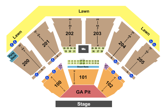 Dos Equis Pavilion Jack Johnson Seating Chart